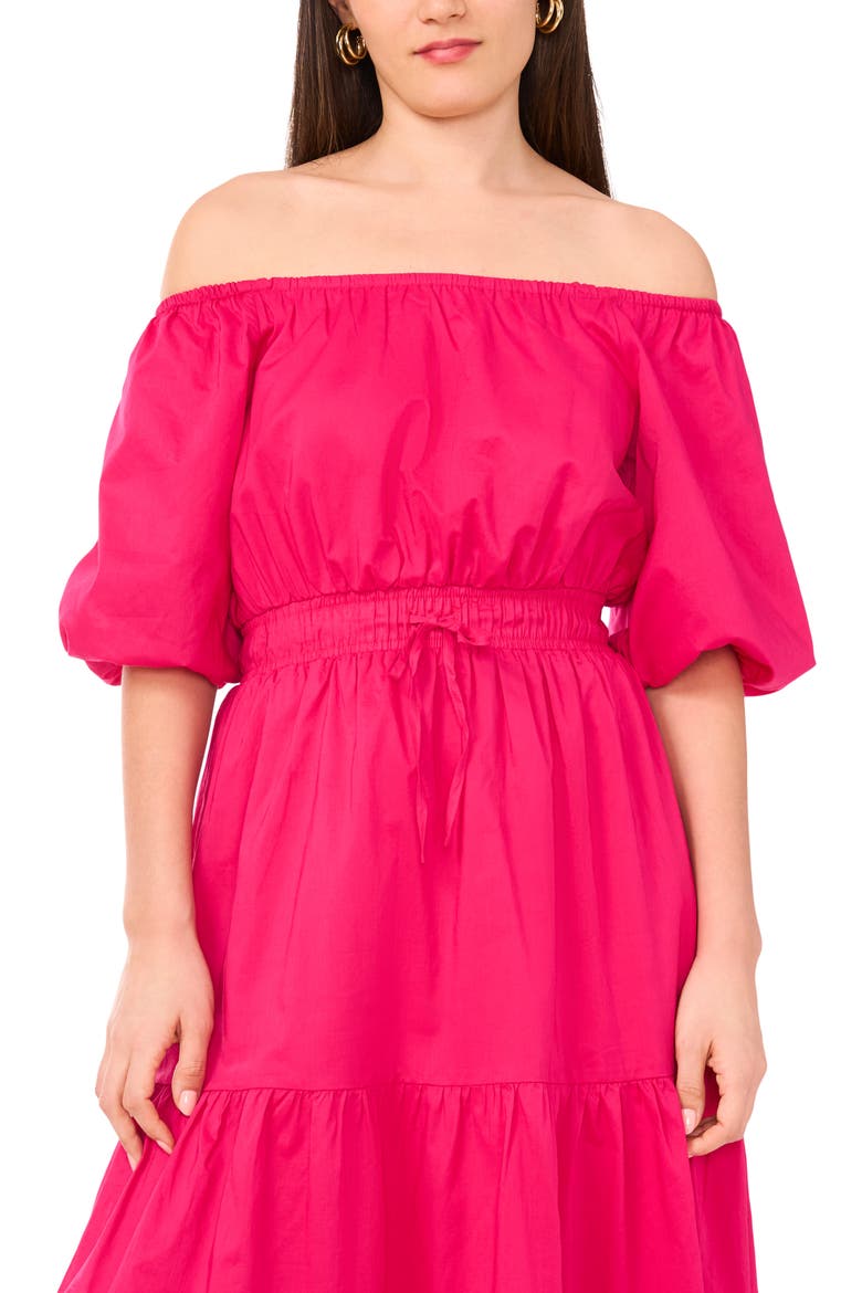 vince camuto dress off shoulder Vince Camuto Women's Printed Off-The-Shoulder Dress - Green