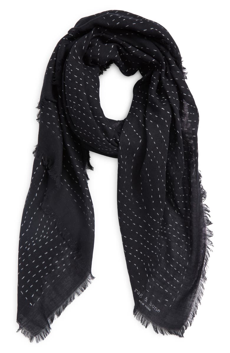 rag & bone Astra Dash Fringe Scarf, Main, color,