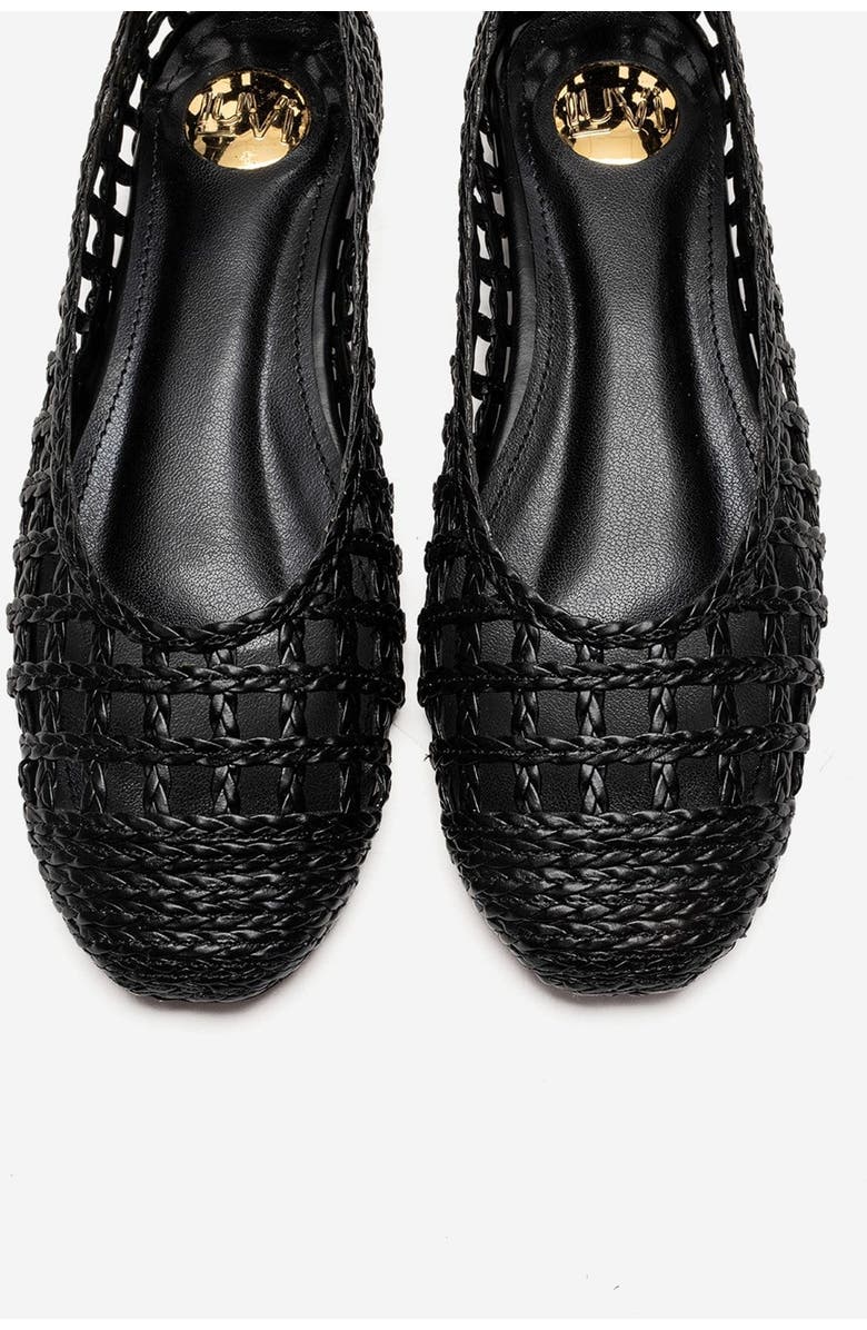 Prologue Shoes Elvaris Woven Ballet Flat, Alternate, color, Black