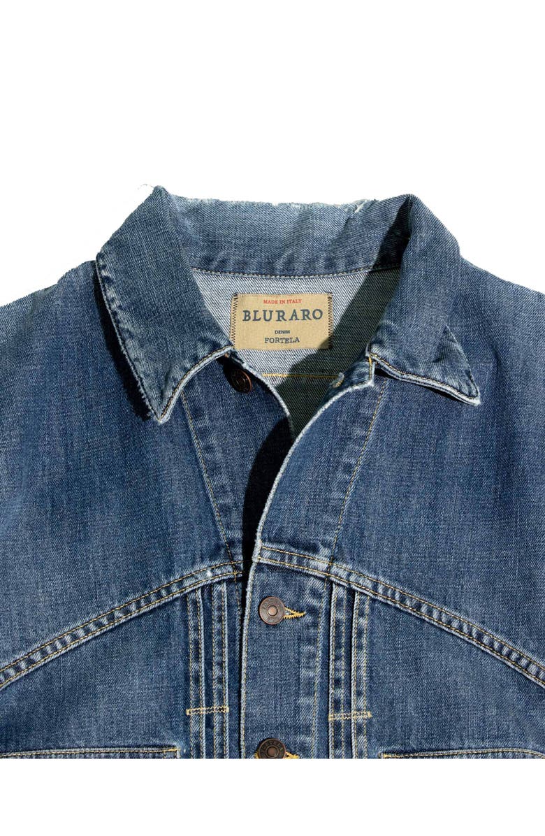 Fortela Bananastitchj Stone Wash Denim Jacket, Alternate, color, D470
