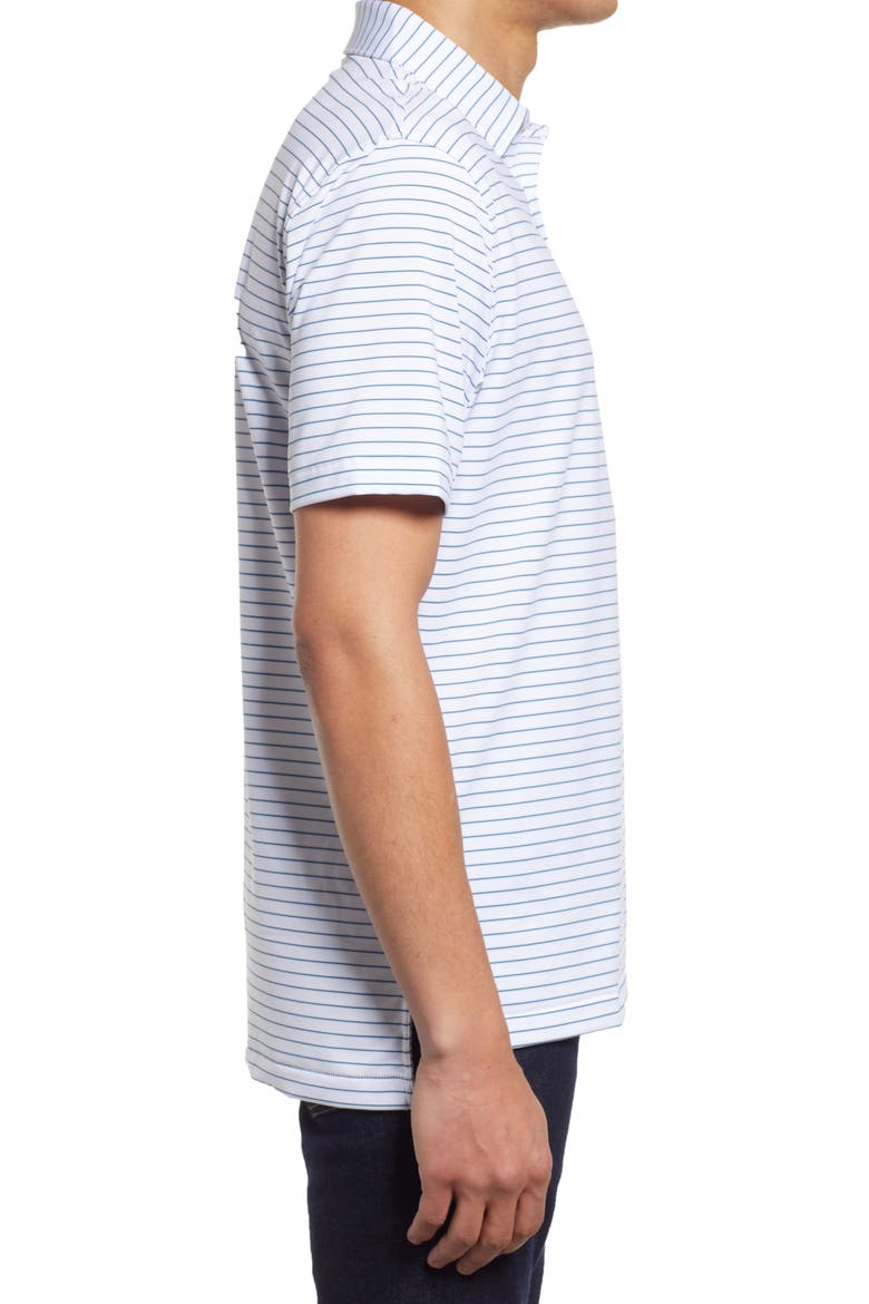 Drum Stripe Performance Polo, Alternate, color, WHITE