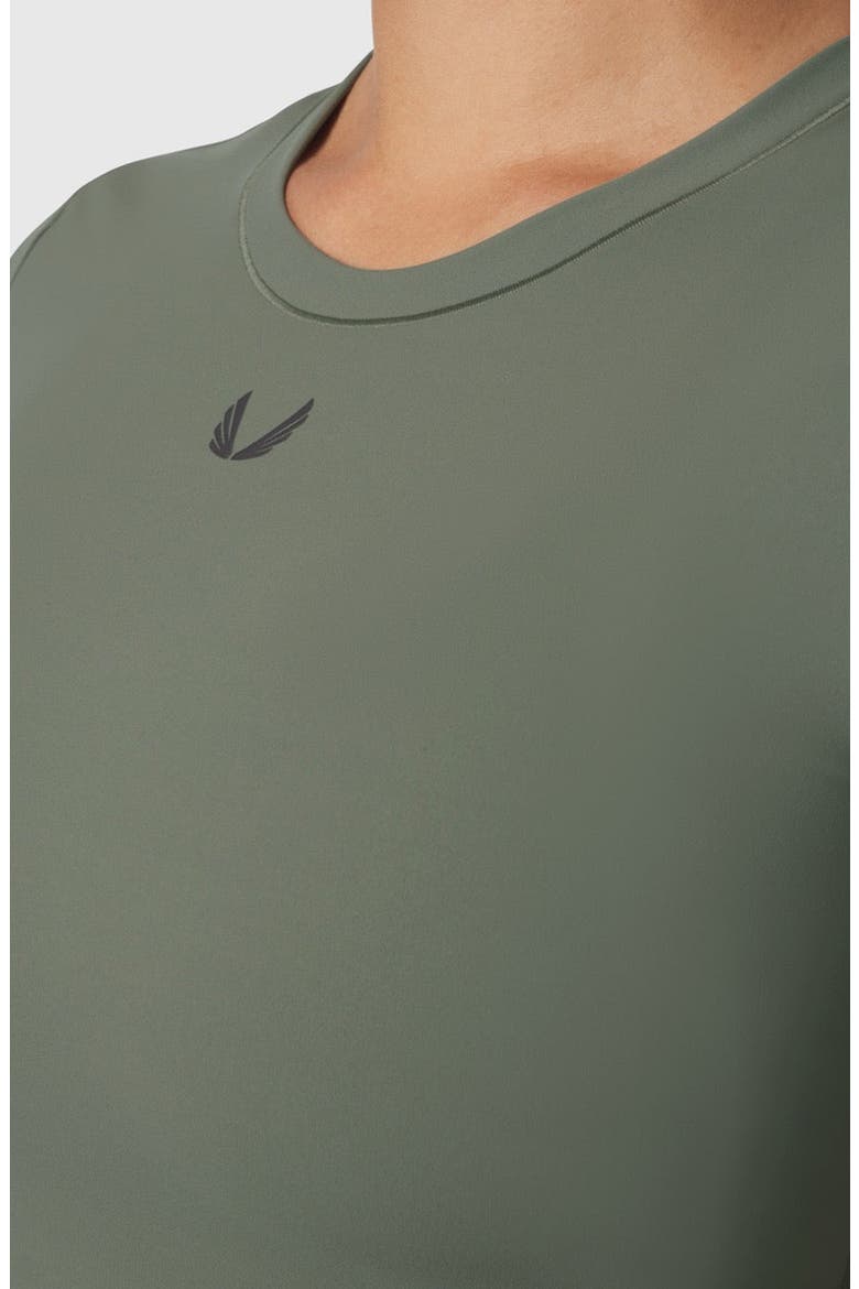Lycra Cropped Tee, Alternate, color, Sage