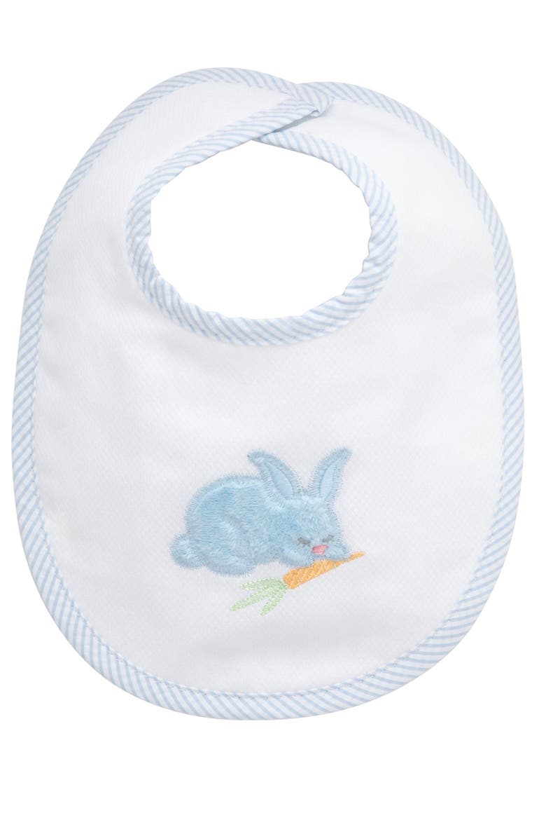 Playful Pals Applique Basic Bib, Main, color, Blue Bunny