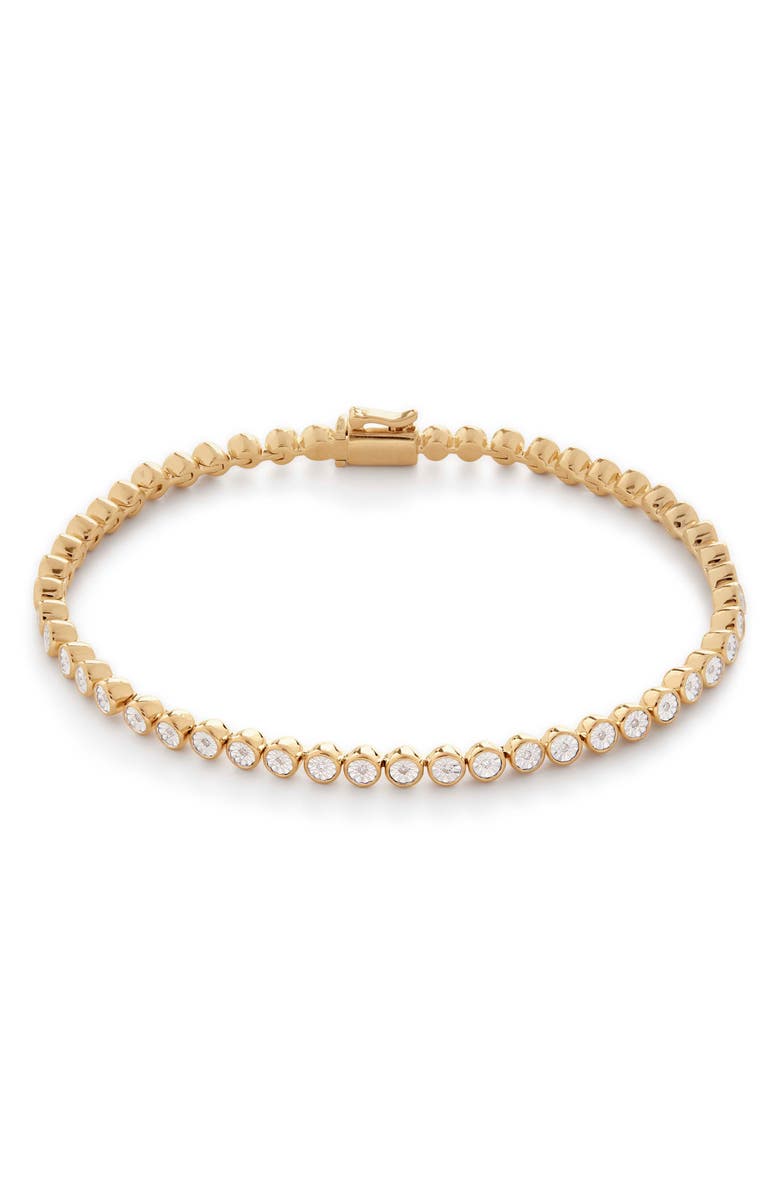 Monica Vinader Diamond Essential Tennis Bracelet, Main, color, Yellow Gold