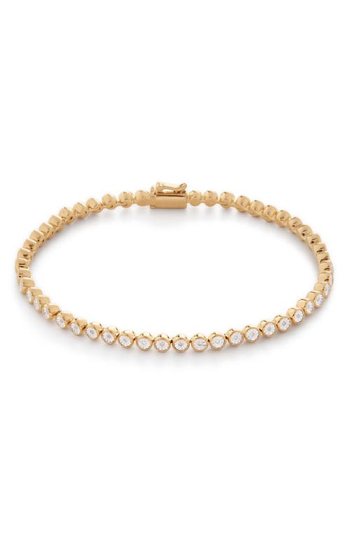 Monica Vinader Diamond Essential Tennis Bracelet in Yellow Gold at Nordstrom, Size Large