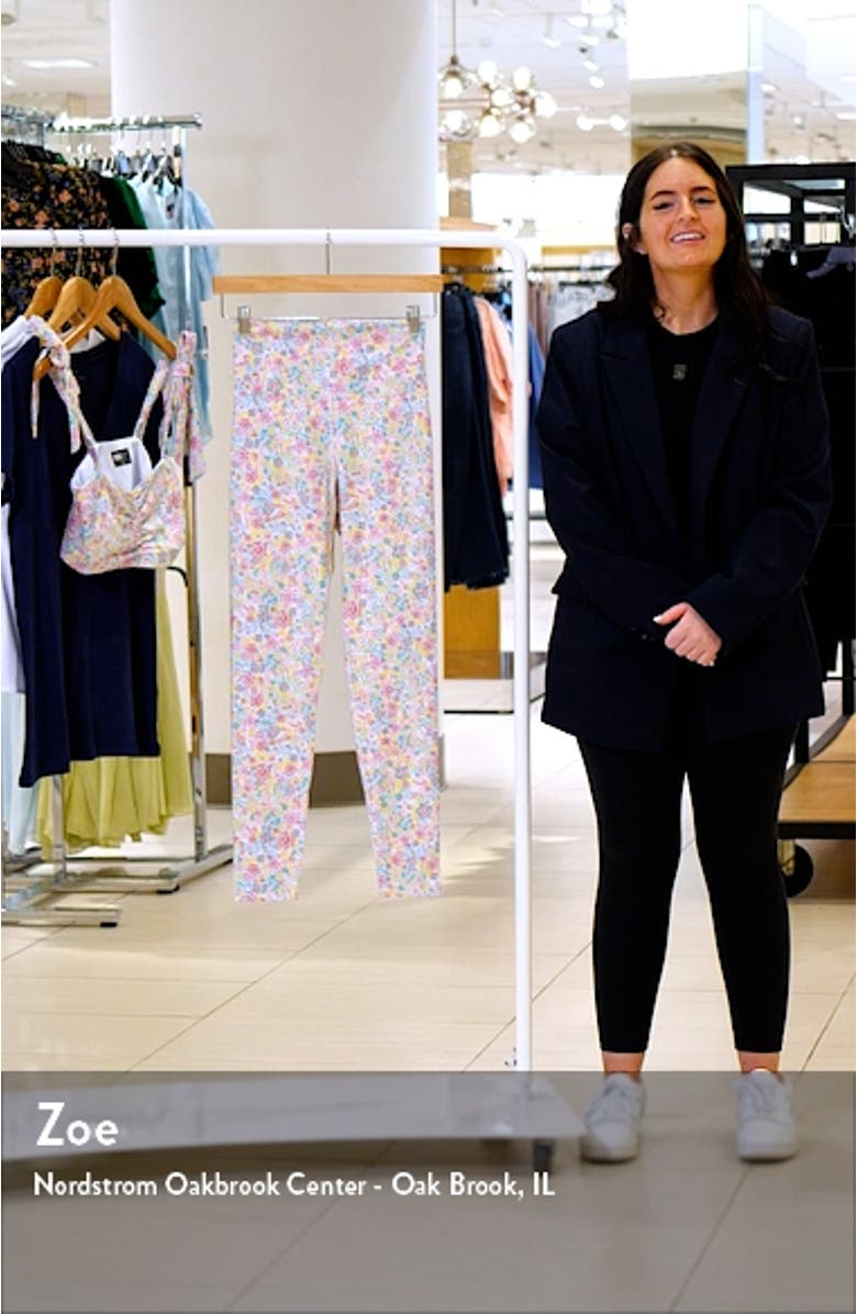 Piper Floral Print High Waist Leggings, sales video thumbnail