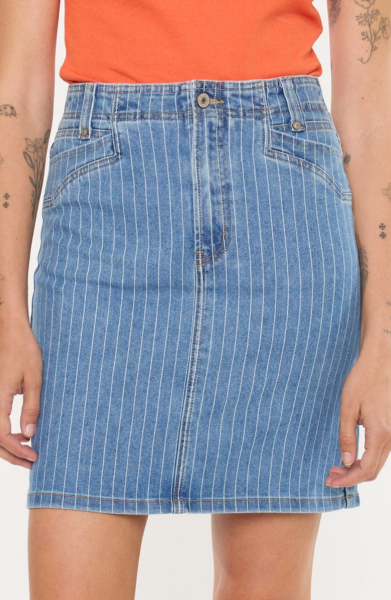 KanCan Moira Mid Rise Skirt, Alternate, color, Medium Wash