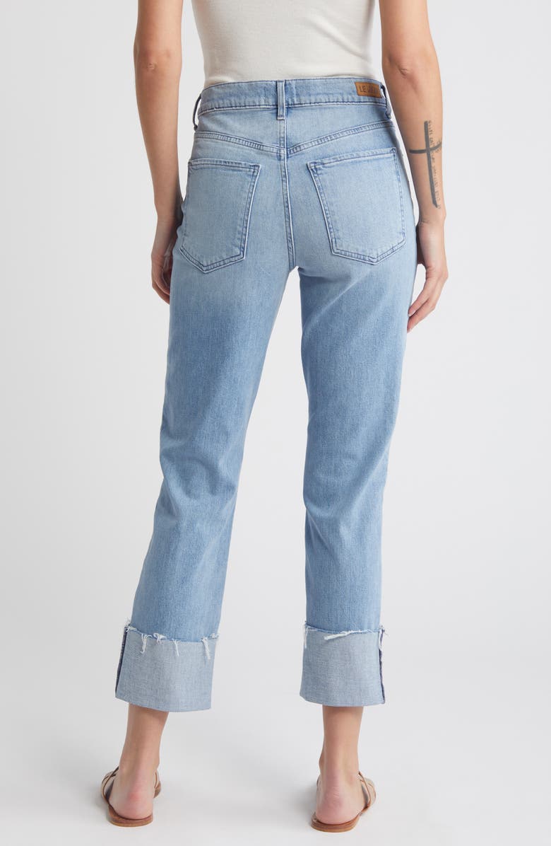 LE JEAN Easy Slim Raw Edge Straight Leg Jeans, Alternate, color,