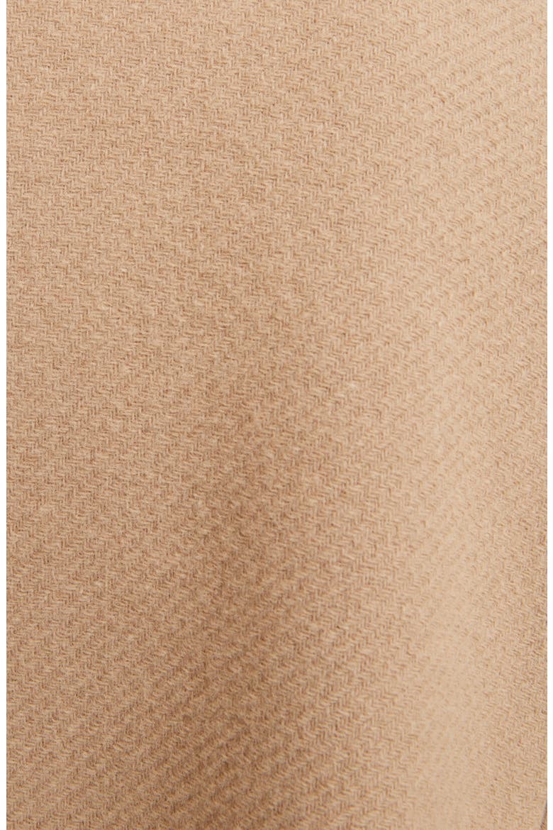 Iconic Stripe Wool Blend Cape, Alternate, color, WORN BROWN