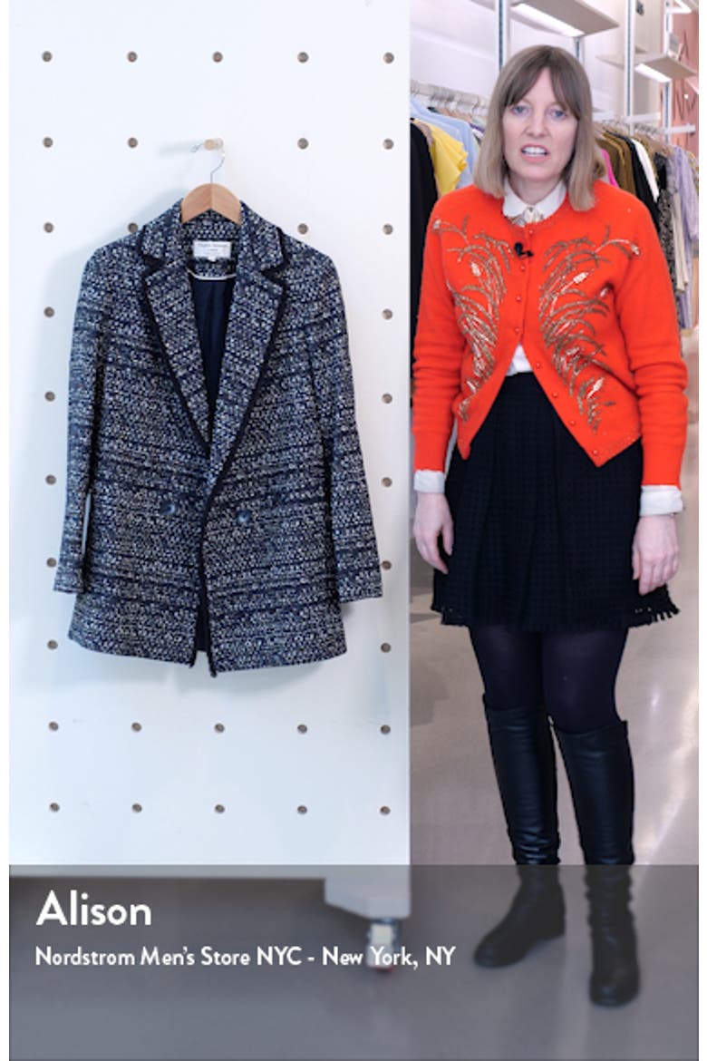 Helene Berman Fringe Double Breasted Tweed Coat (Women) | Nordstromrack