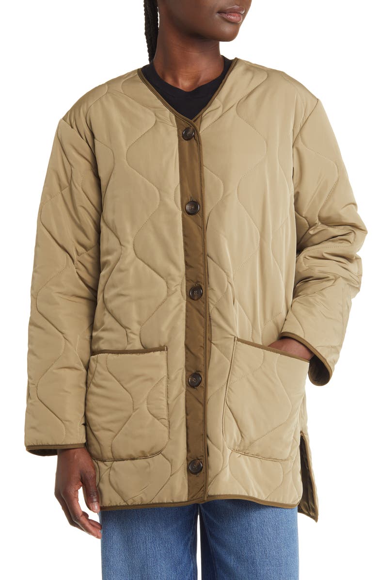 Rails Elin Oversize Quilted Jacket, Alternate, color, Sage