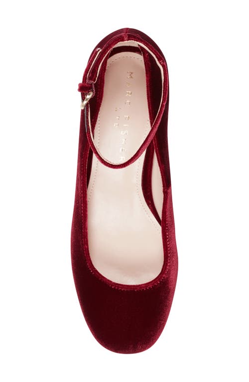Marc Fisher Ltd Parri Ankle Strap Pump In Dark Red