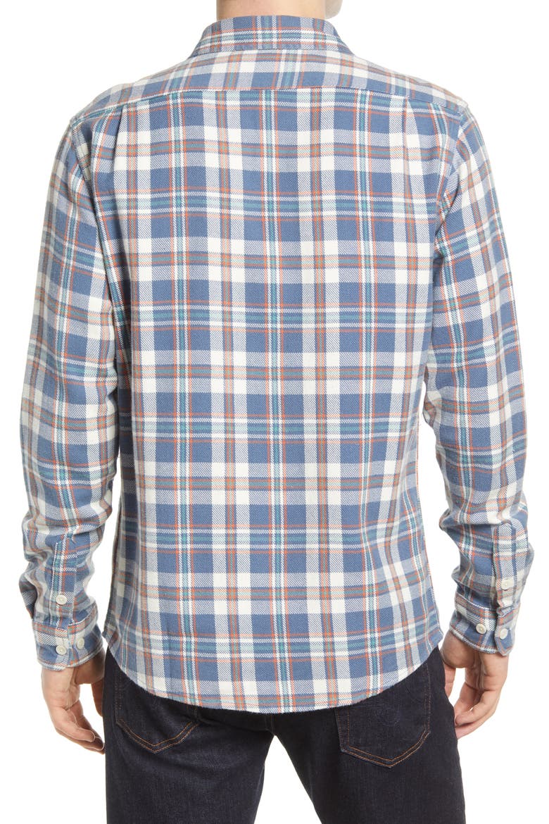 Mountain Regular Fit Flannel Button-Up Shirt, Alternate, color, MINERAL BLUE