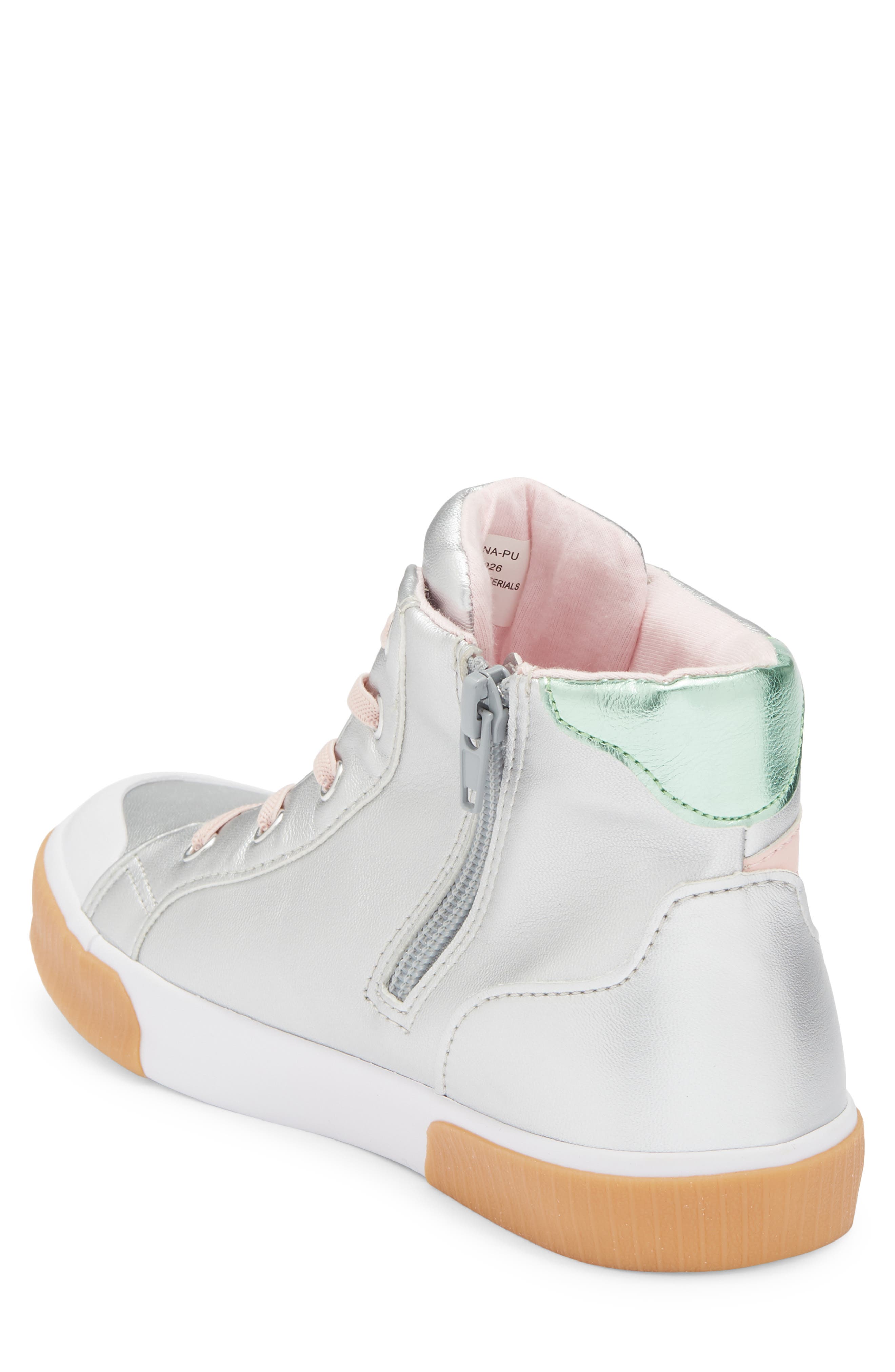 Kids' Hanna High Top Sneaker, Alternate, color, SILVER MULTI
