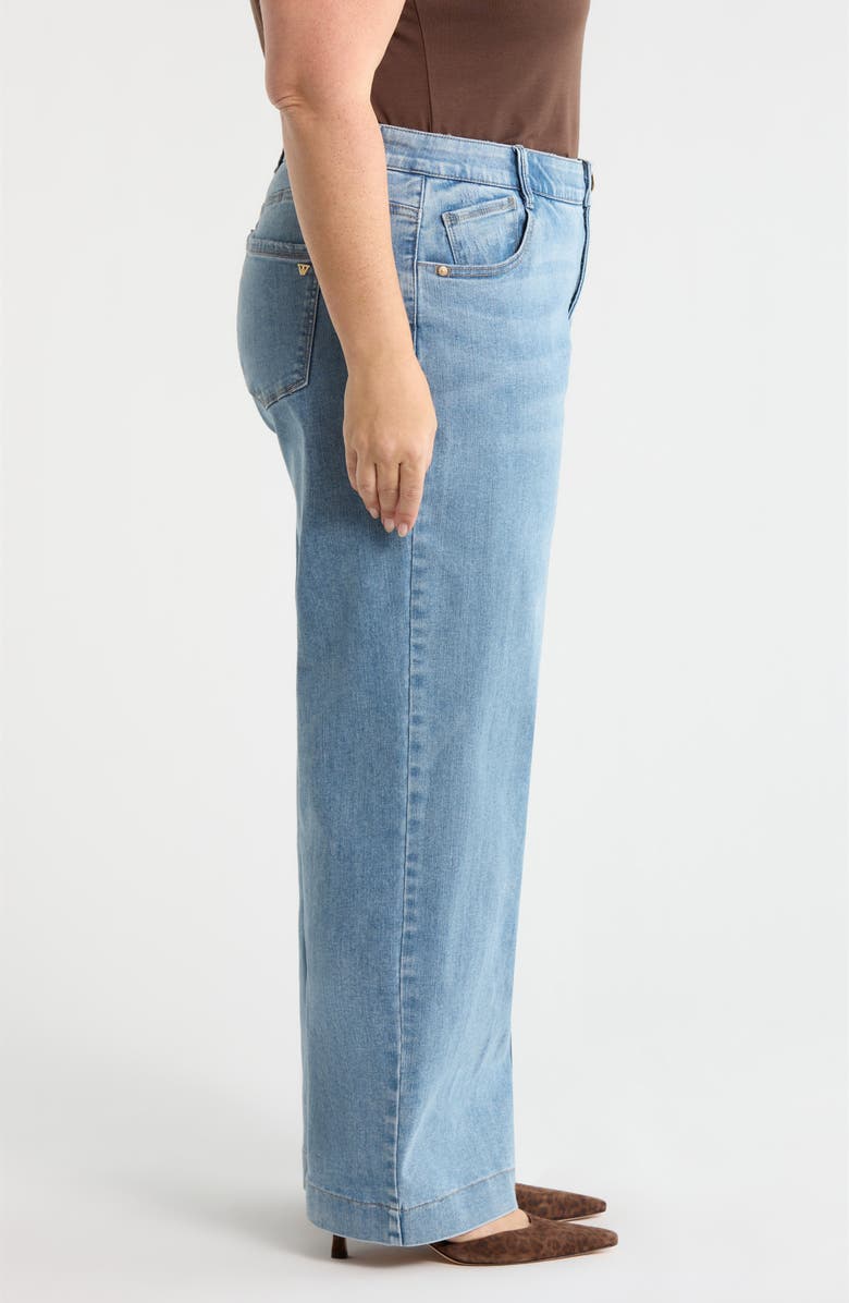 Wit & Wisdom Sam High Waist Wide Leg Jeans, Alternate, color, Mid Blue