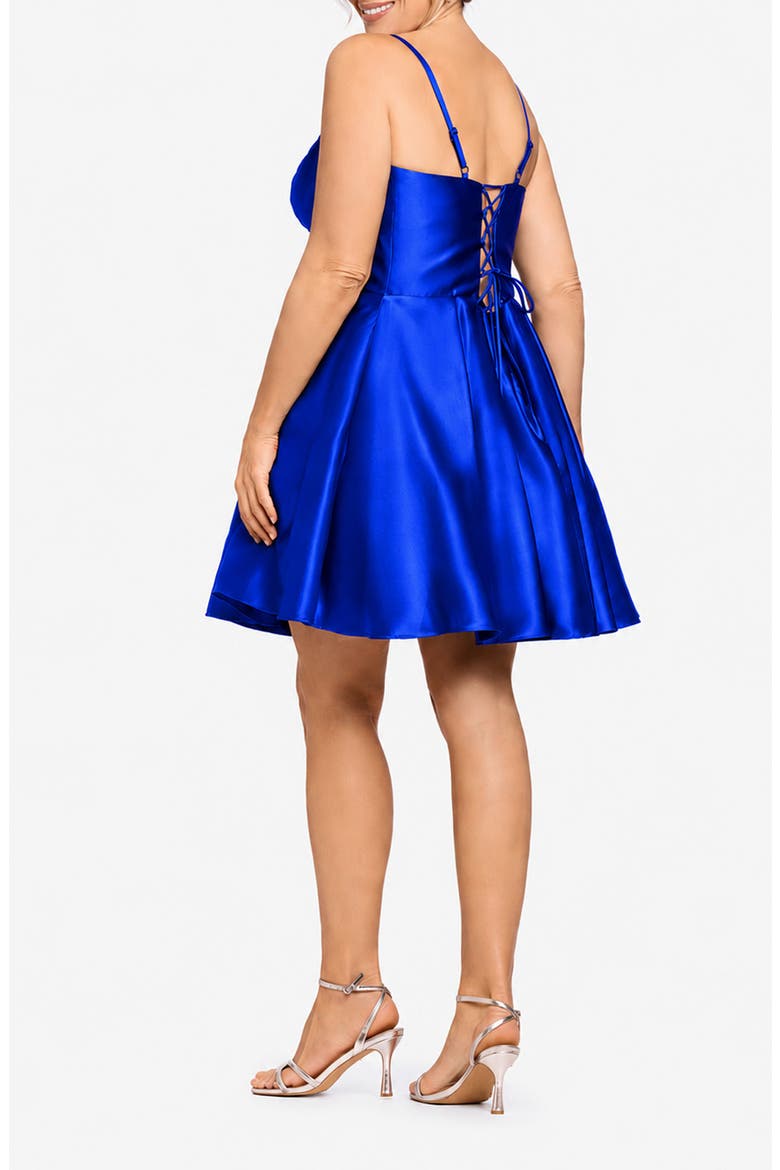 Satin Party Dress, Alternate, color, ROYAL