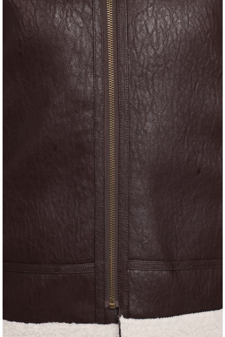 Baxter Faux Shearling Lined Jacket, Alternate, color, BROWN