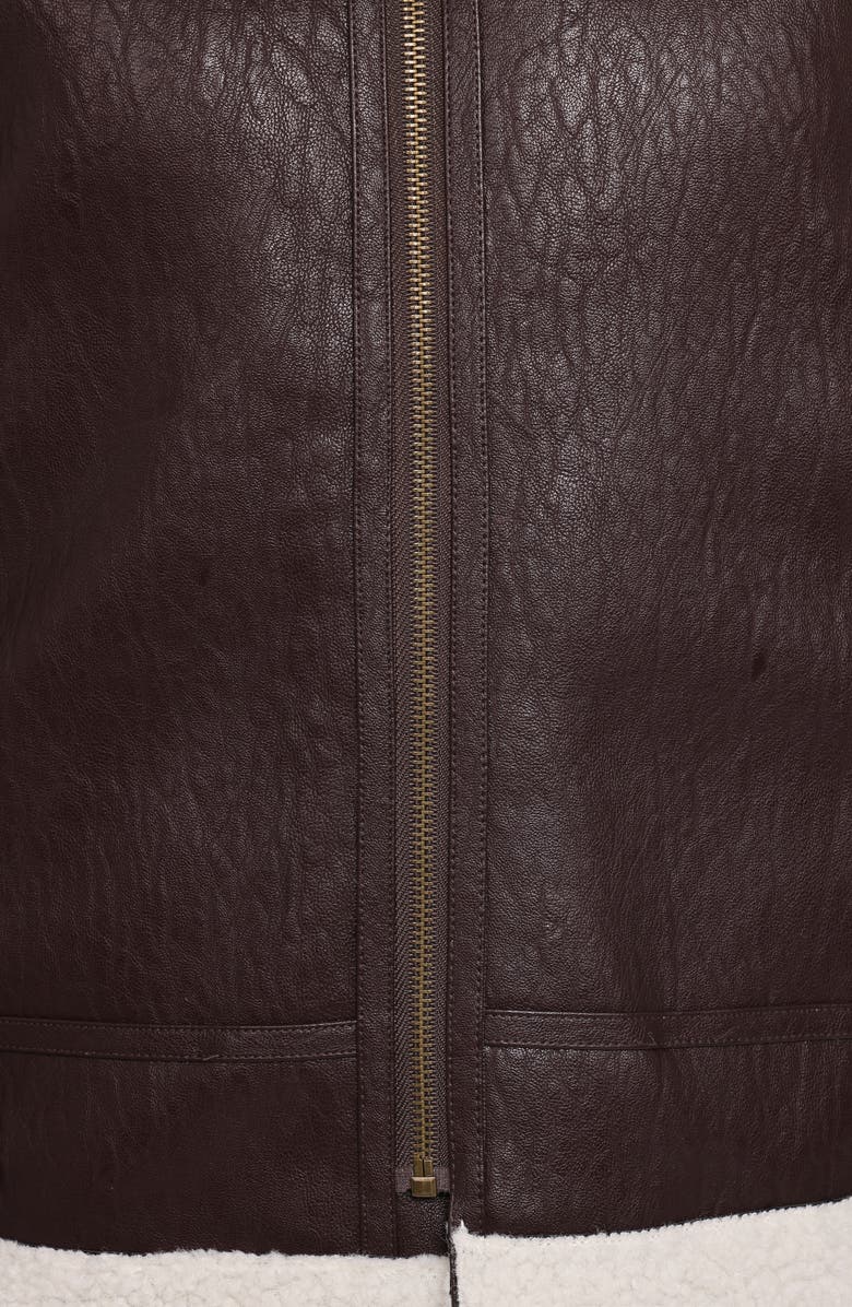 Petal & Pup Baxter Faux Shearling Lined Jacket, Alternate, color, Brown