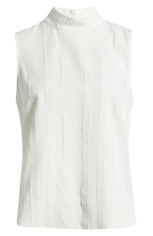 Wit & Wisdom Sleeveless Mock Neck Shell In White