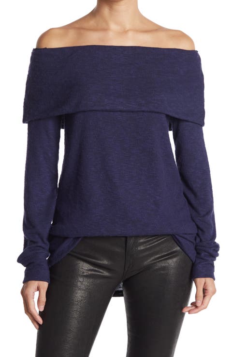 Popover Off-the-Shoulder Sweater
