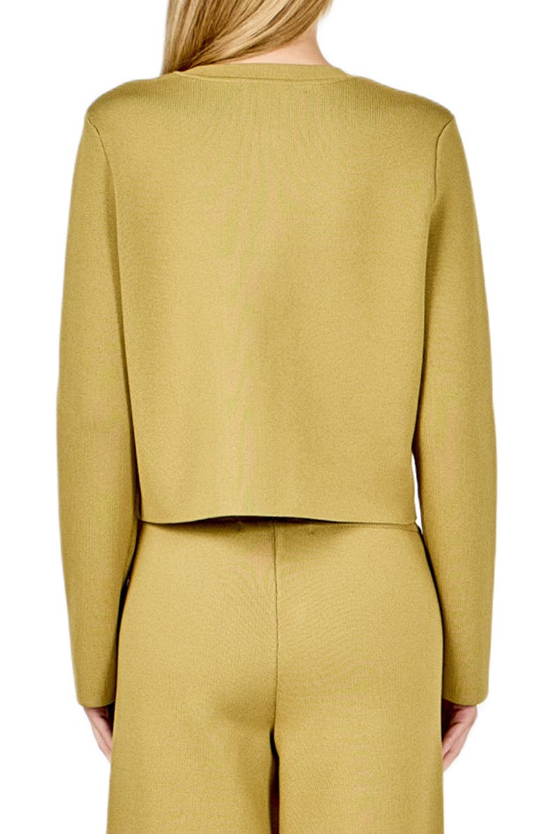 Endless Rose Rhinestone Cardigan, Alternate, color, Mustard Green