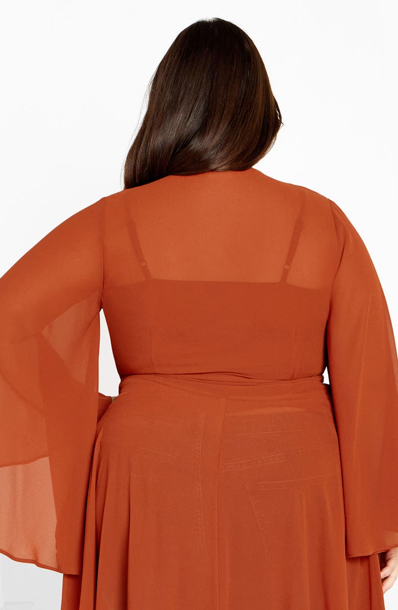 City Chic Wrap Tunic Top, Alternate, color, Honey