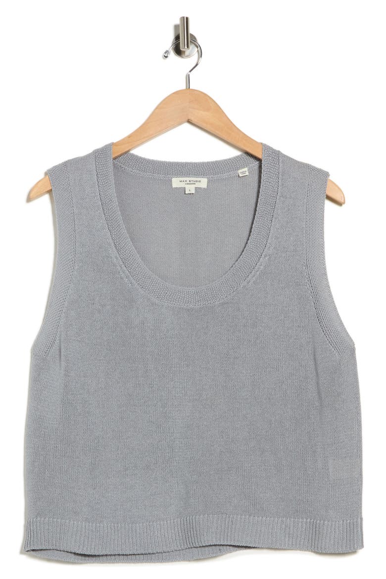 Knit Shell Top, Main, color, SLATE