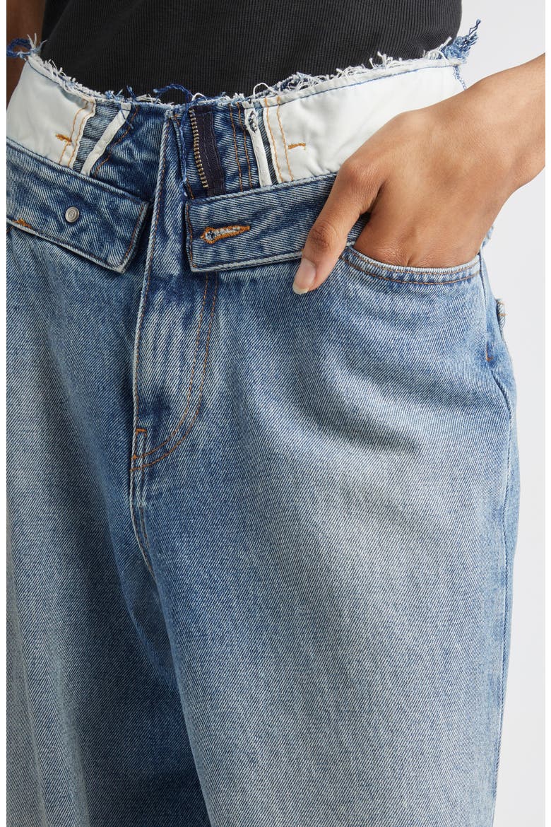 Released Waistband Straight Leg Jeans, Alternate, color, LIGHT BLUE