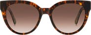 Kate Spade Javana 54mm Polarized Round Cat Eye Sunglasses