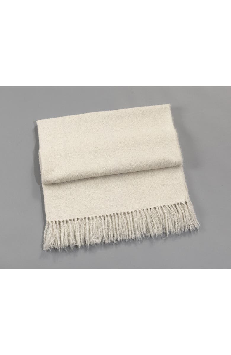 Allpa Handwoven Boucle Alpaca Throw, Main, color, Ivory