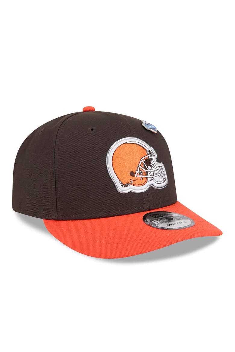 Men's New Era  Brown/Orange Cleveland Browns 2026 NFL Draft On Stage Pre-Curved 9FIFTY Snapback Hat, Alternate, color, Brown