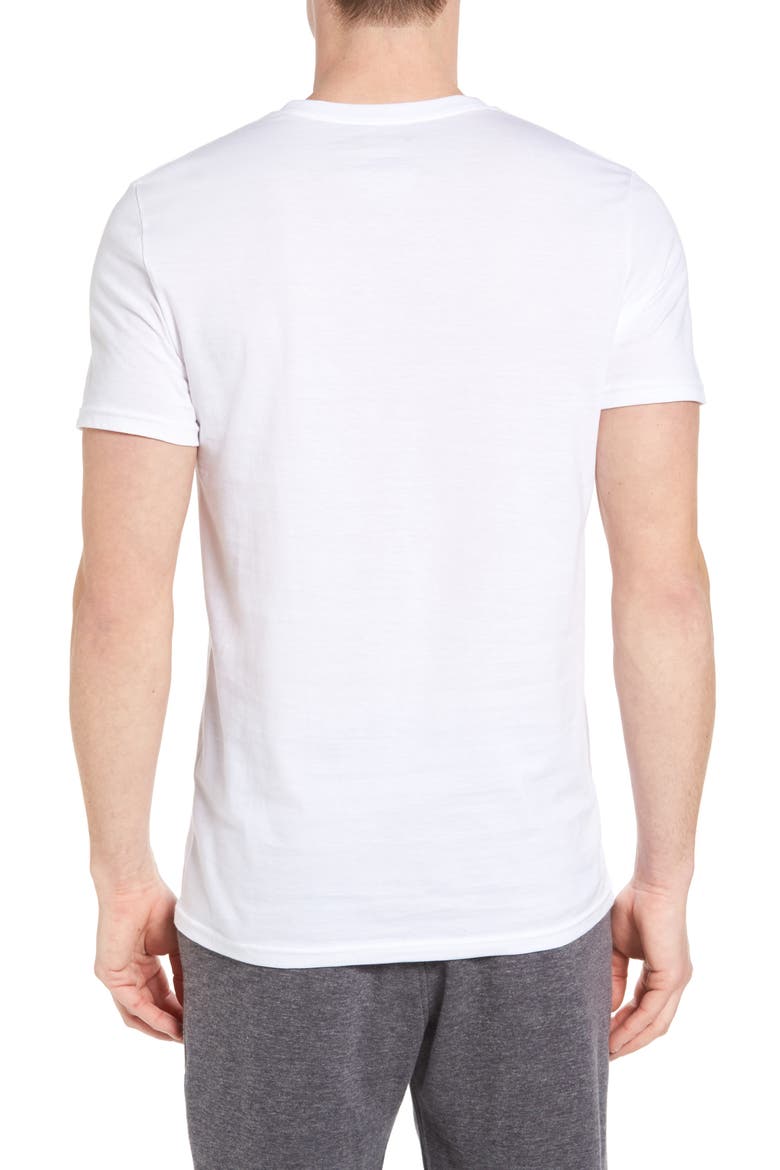 4-Pack Trim Fit Supima® Cotton V-Neck T-Shirts, Alternate, color, WHITE