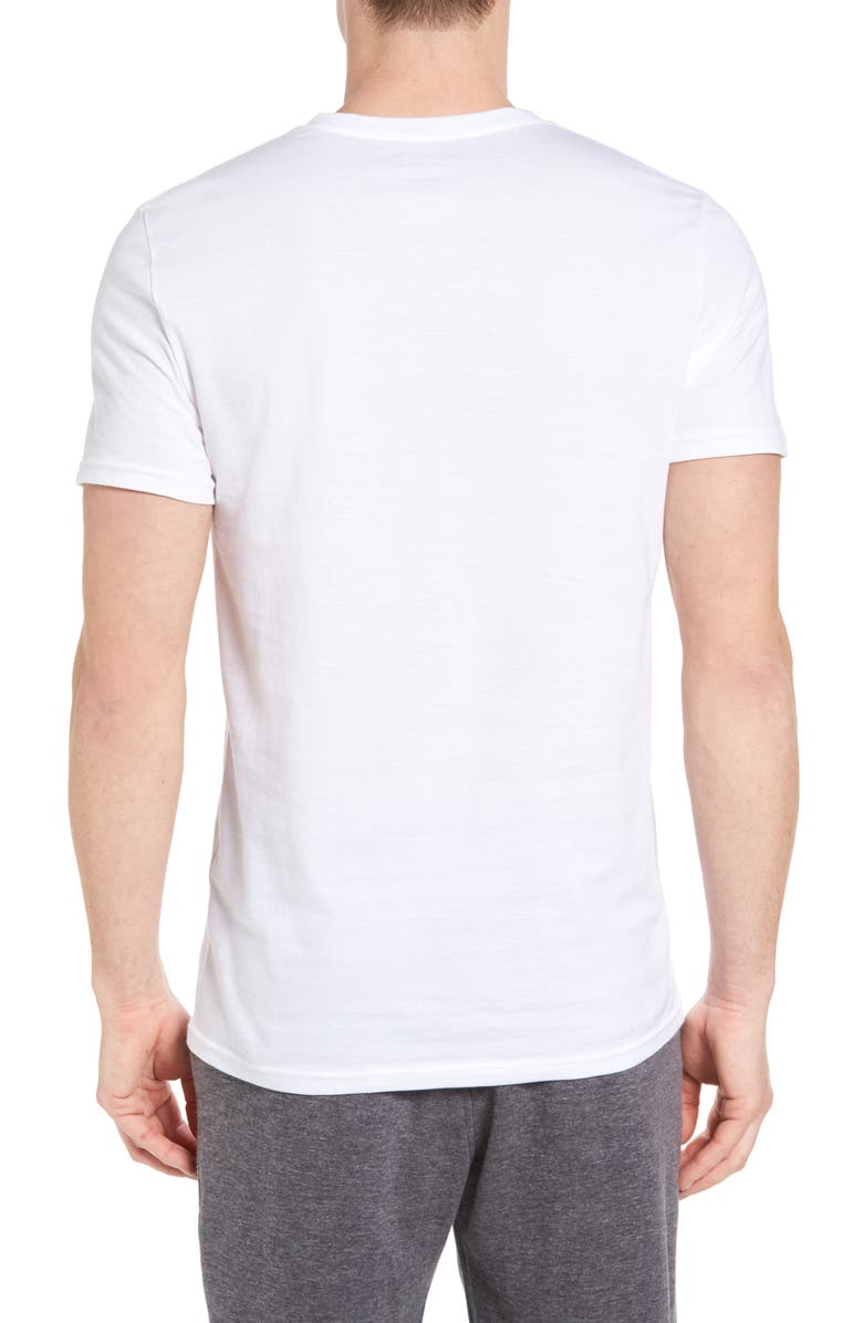 Nordstrom 4-Pack Trim Fit Supima<sup>®</sup> Cotton V-Neck T-Shirts, Alternate, color, White