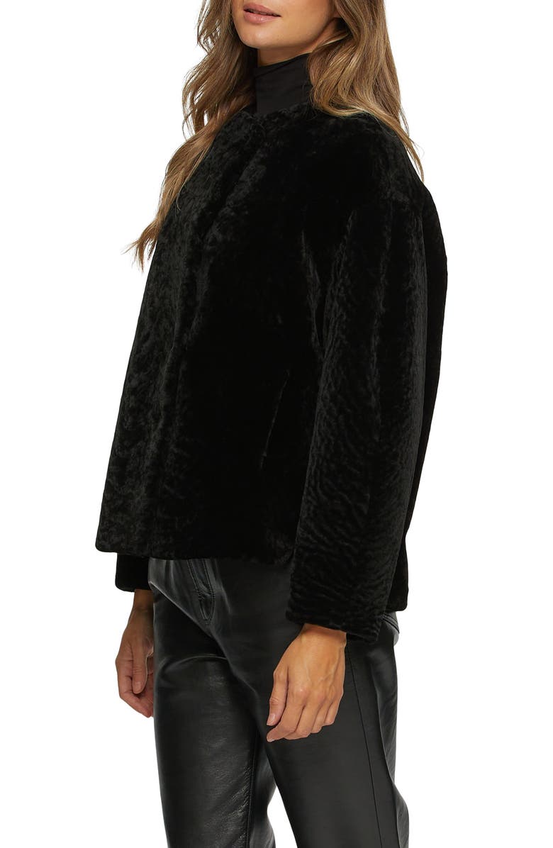 GORSKI Textured Genuine Shearling Jacket, Alternate, color, Black