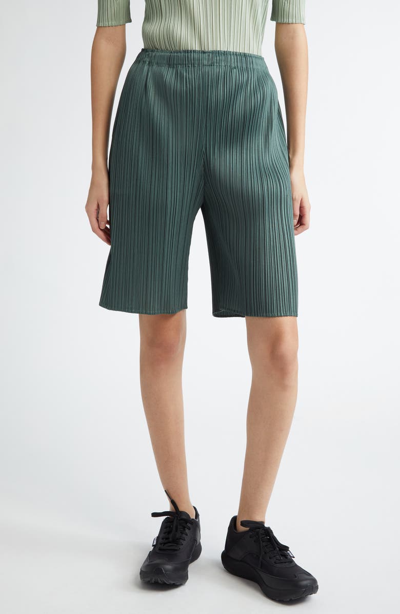 Pleats Please Issey Miyake Monthly Colors June Pleated Shorts, Main, color, 