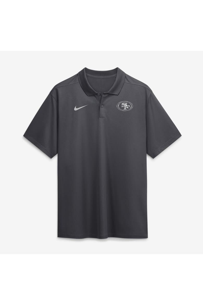 Men's Nike Anthracite San Francisco 49ers Fractal Logo Victory Dri-FIT Polo, Main, color, Anthracite