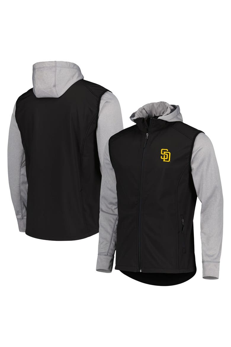 Men's Dunbrooke Black/Heather Gray San Diego Padres Alpha Full-Zip Jacket, Main, color, Black