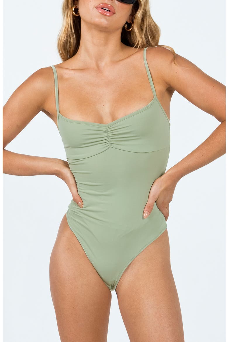 Linden Camisole Bodysuit, Alternate, color, KHAKI