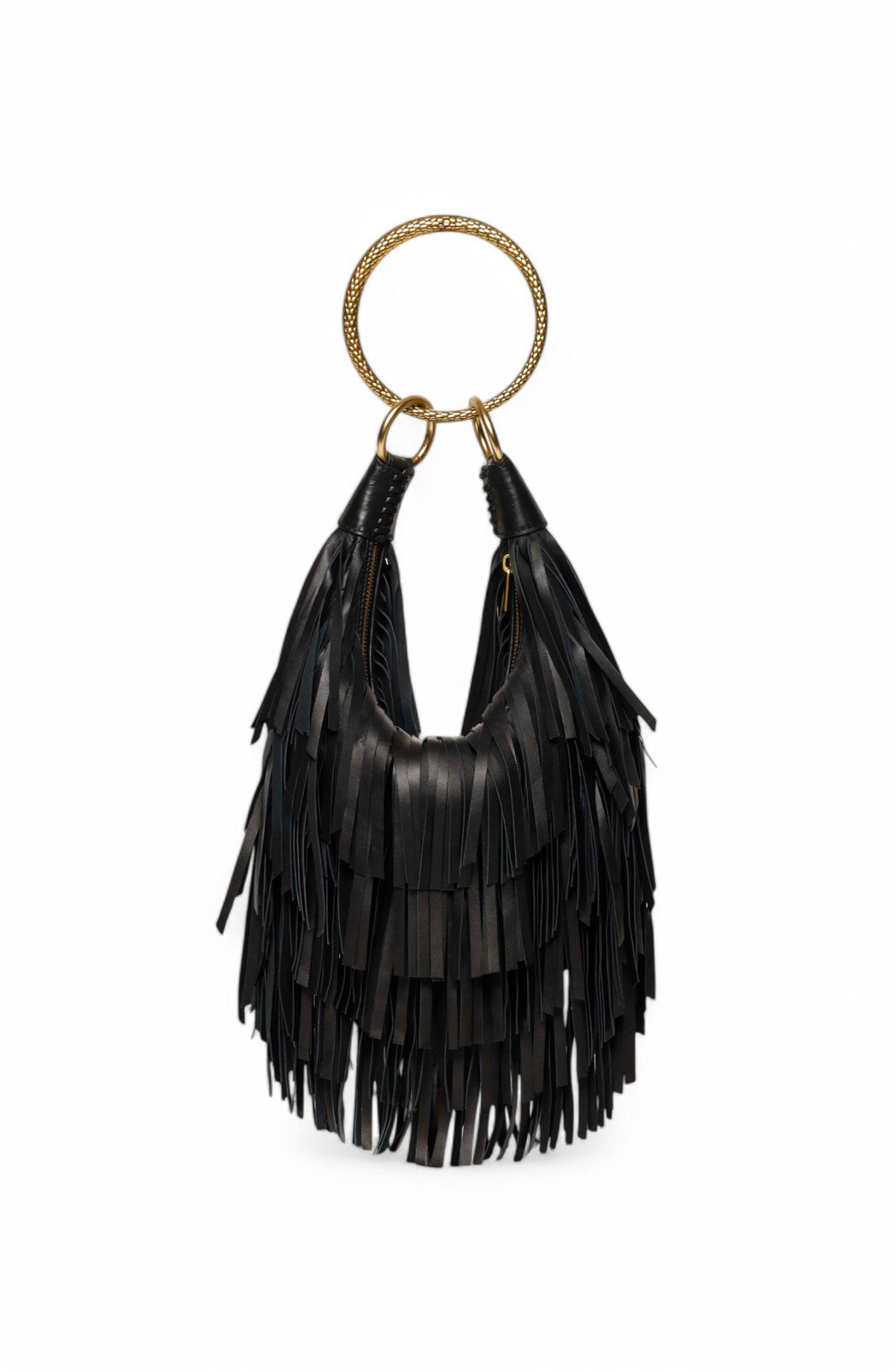 Walter Baker Freya Fringe Mini Hobo Handbag, Main, color, 