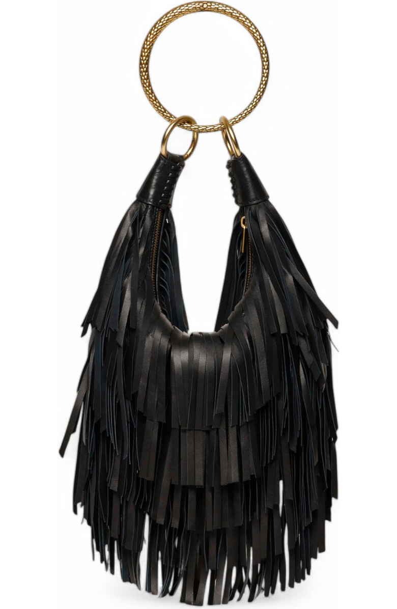 Walter Baker Freya Fringe Mini Hobo Handbag, Main, color,