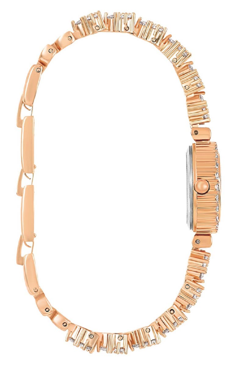 Danecraft Crystal Mother-of-Pearl Quartz Bracelet Watch, 23mm, Alternate, color, Rosegold