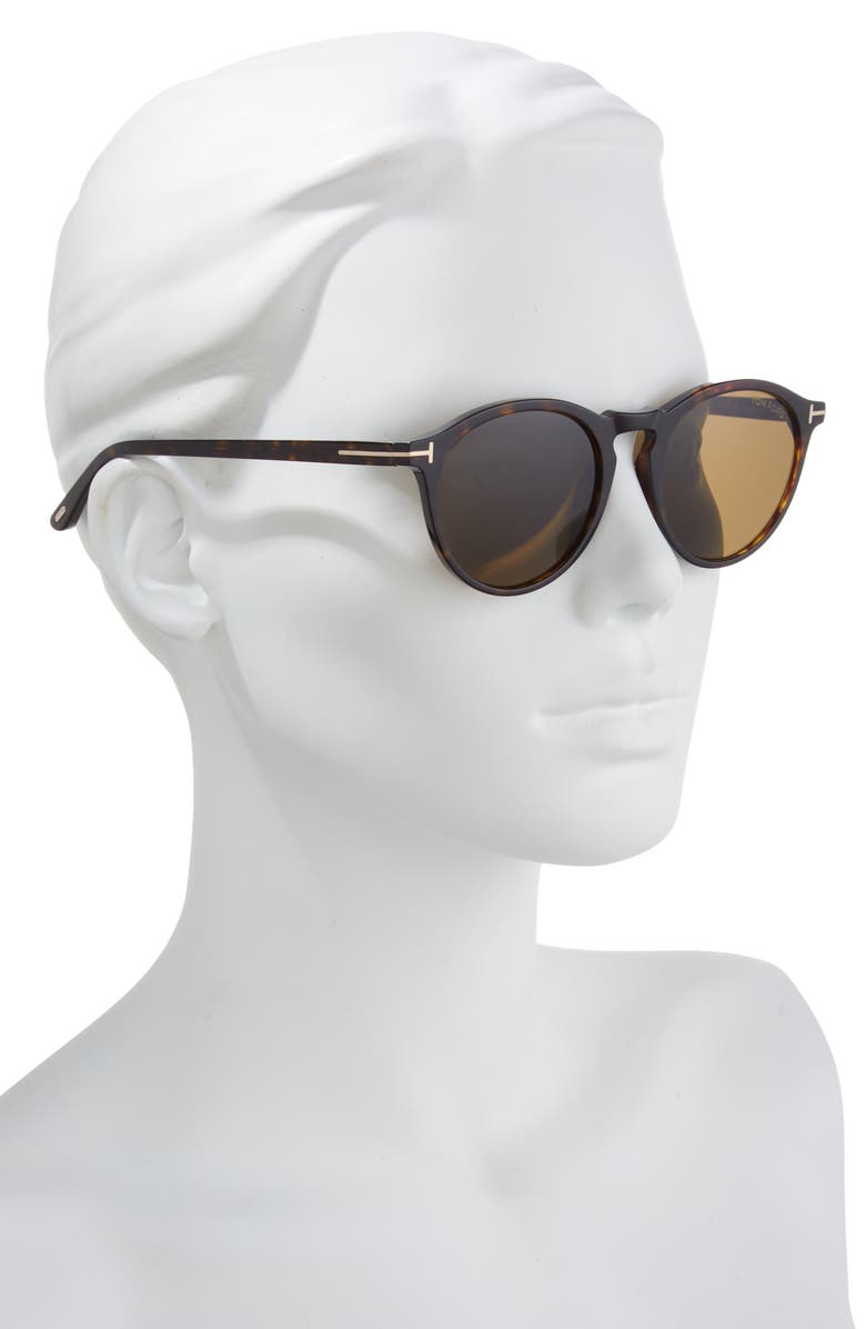 TOM FORD Aurele 52mm Round Sunglasses, Alternate, color, 