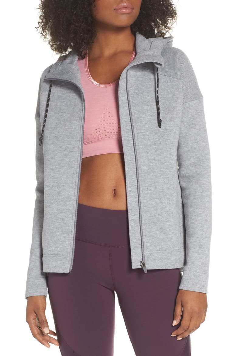 Cross Train Hoodie Jacket, Main, color, SILVER GREY MARL
