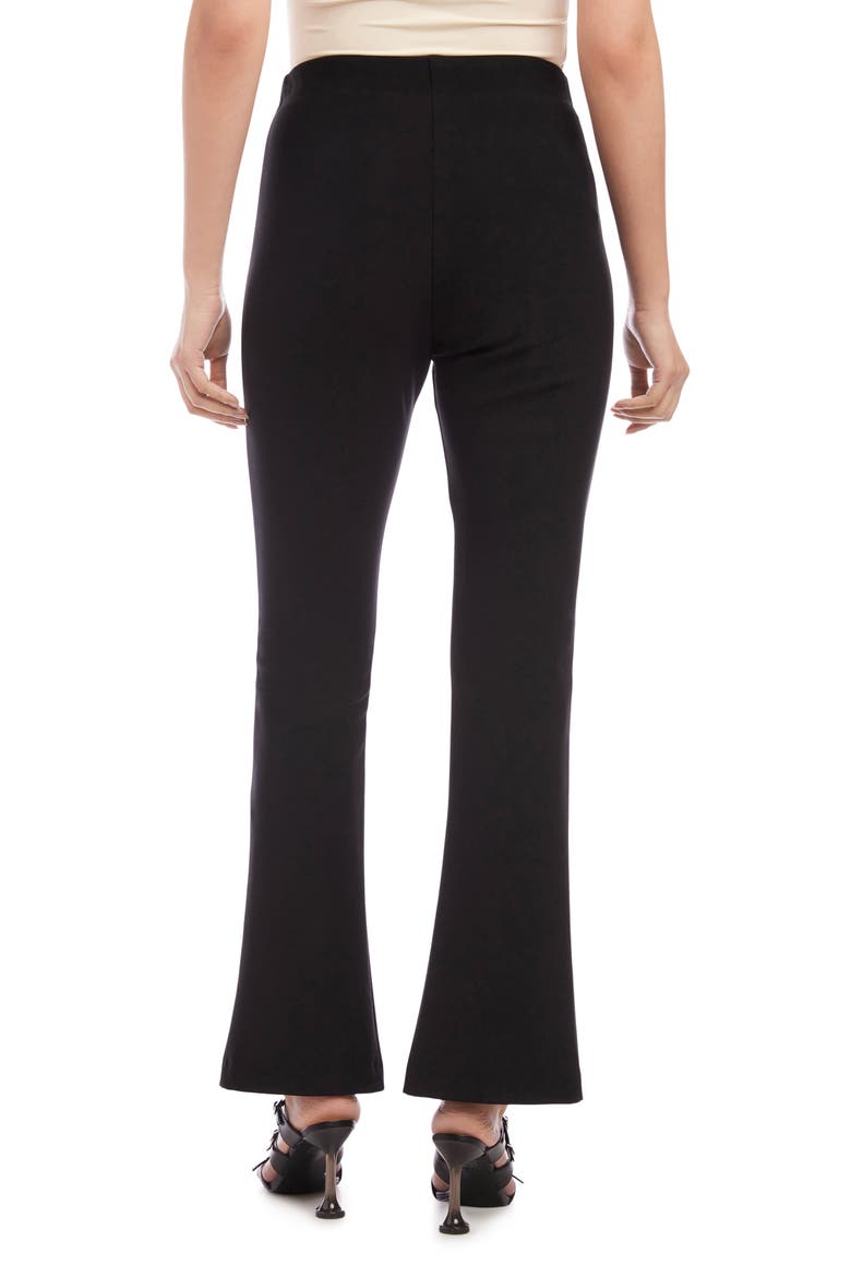 Harlow Slit Hem Bootcut Pants, Alternate, color, BLACK