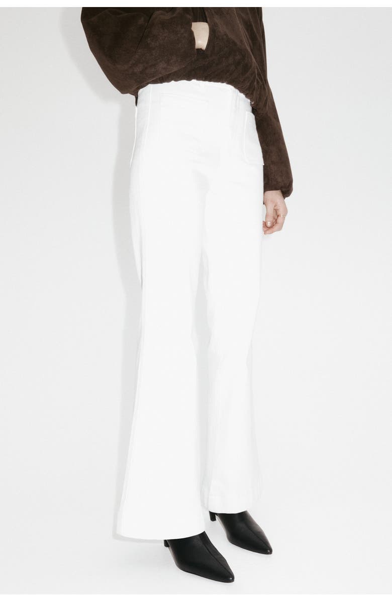 H&M Flared High Jeans, Alternate, color, White