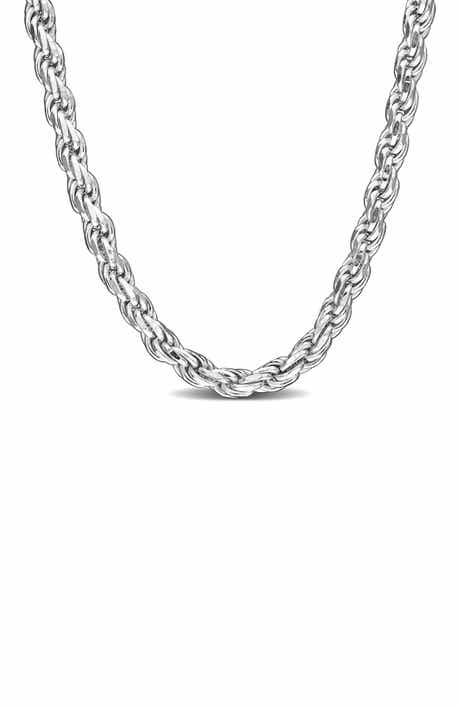 Diamond Cut Rope Chain Necklace, 2.30mm
