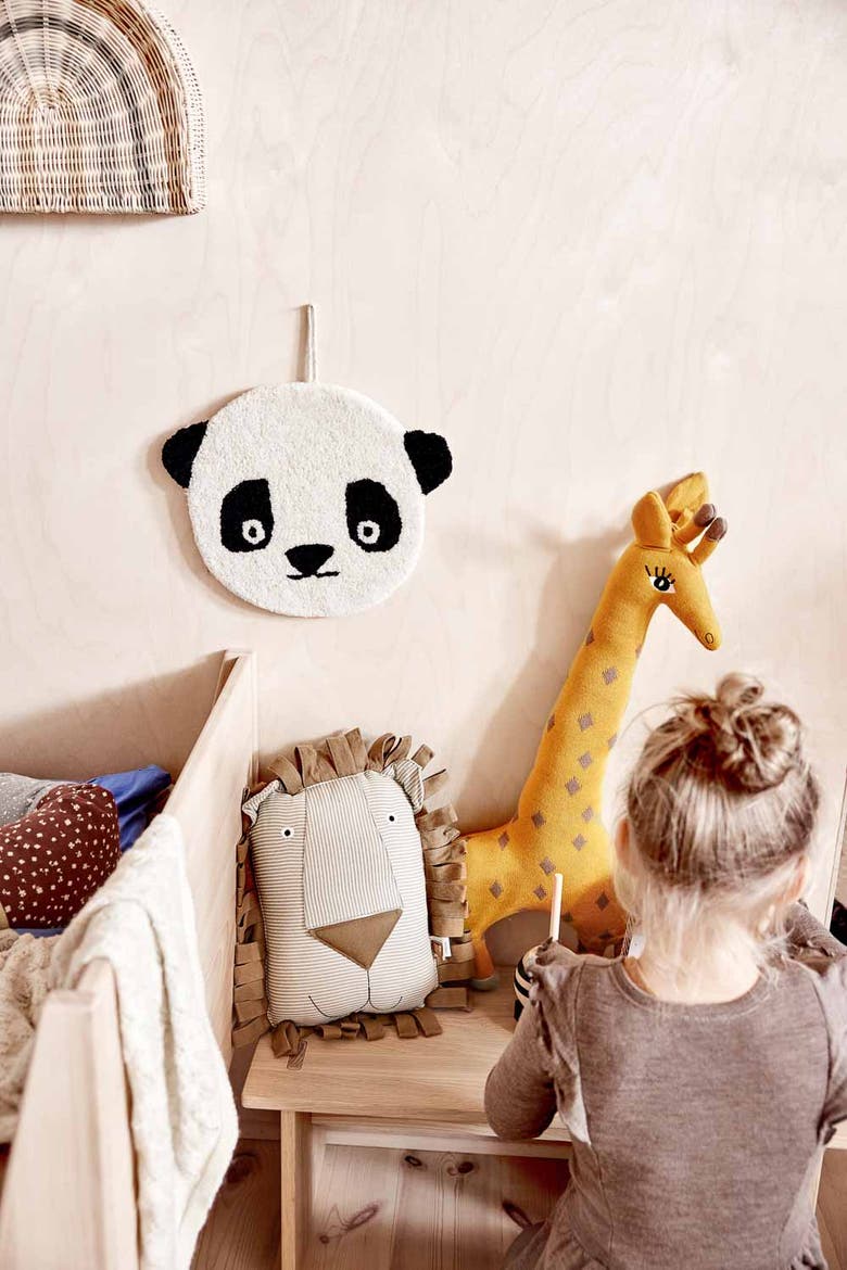 Panda Miniature Wallhanger, Alternate, color, White