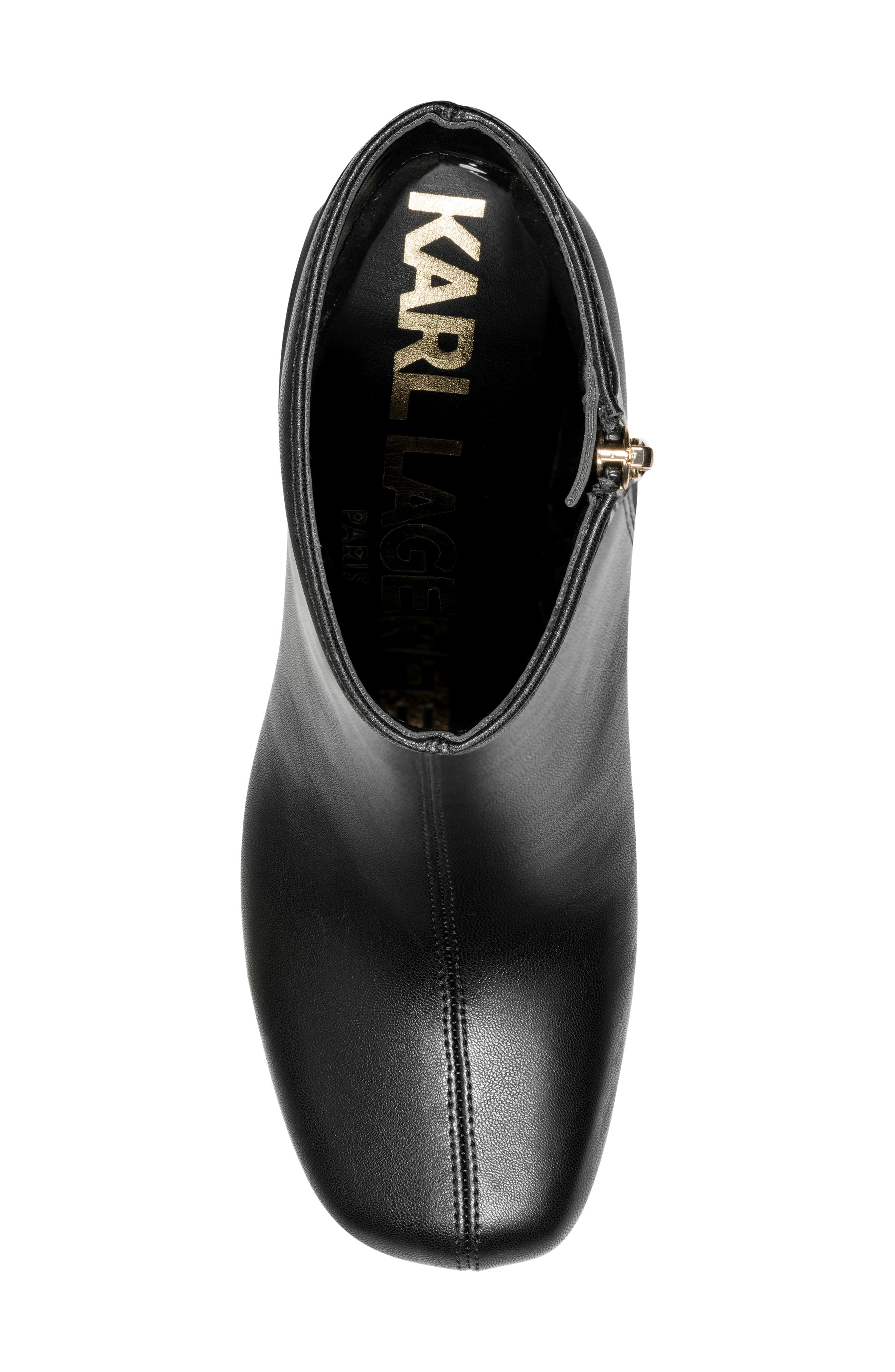 Malika Faux Leather Platform Bootie, Alternate, color, BLACK