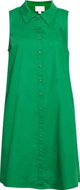 SUGARLIPS Marcella Sleeveless Cotton Swing Shirtdress