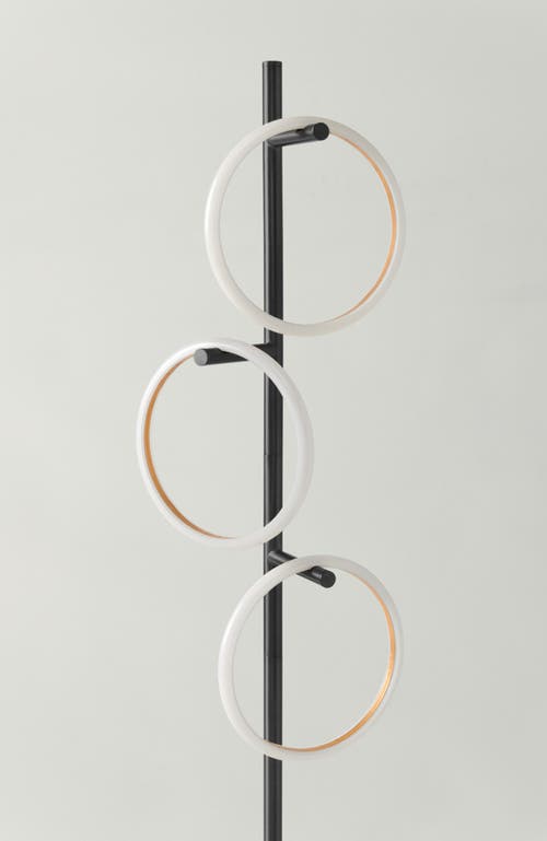 Brightech Saturn 66' Led Modern Ring Floor Lamp With Detachable Lights In Classic Black